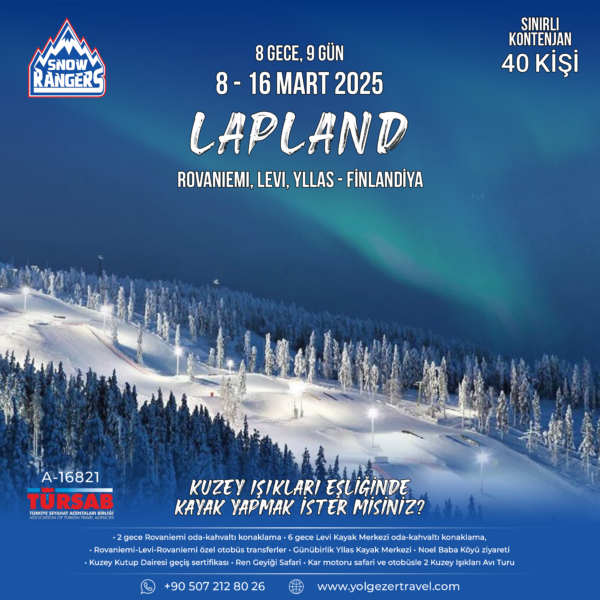 Lapland'da Kuzey Işıkları Eşliğinde Kayak Yapmak İster misiniz