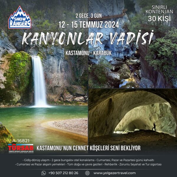 Kastamonu Kanyonları Doğa ve Kültür Turu