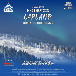 Lapland Kayak Turu 2027 | Kuzey Işıkları, Rovaniemi ve Levi Keşfi